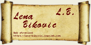 Lena Biković vizit kartica